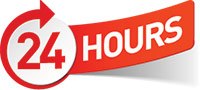 24 hours emergency service logo